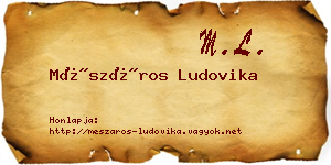 Mészáros Ludovika névjegykártya